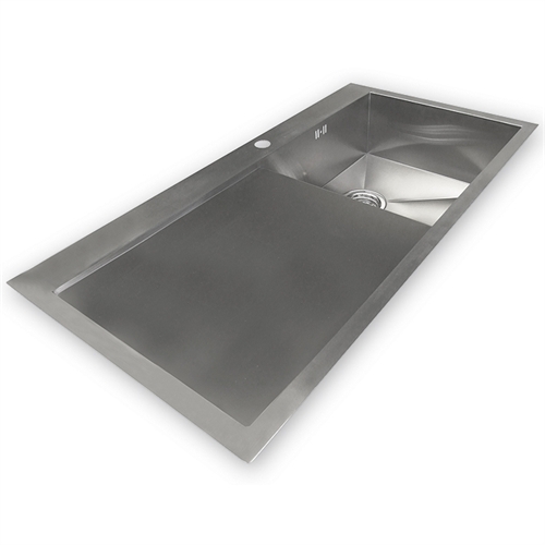 Right Handed Zen 'Uno' 51F Designer Bowl & Drainer Kitchen Sink